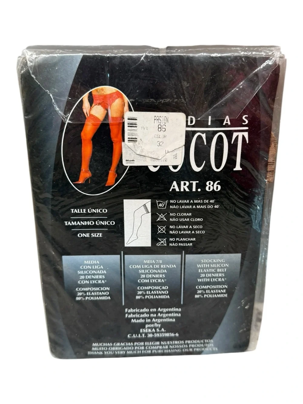 Medias Cocot Pasion Art 86 Lace Top Stay Up Stockings 20 Denier One Size